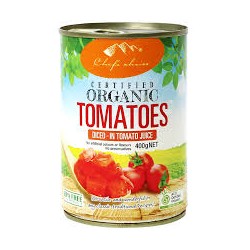 CHEFS CHOICE ORGANIC DICED TOMATOES 400G