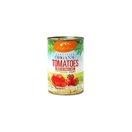 CHEFS CHOICE ORGANIC DICED TOMATOES 400G