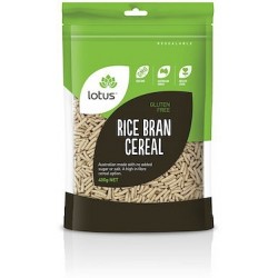 LOTUS GLUTEN FREE RICE BRAN CEREAL 400G