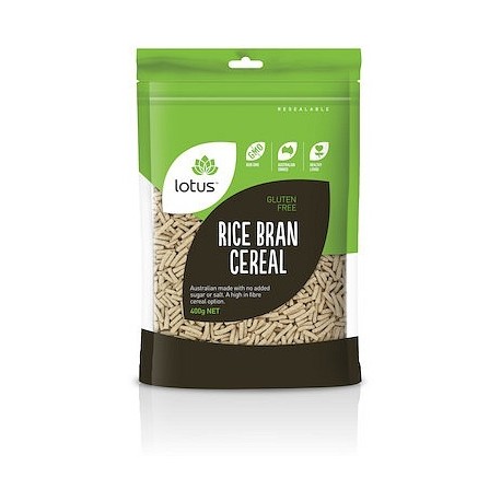 LOTUS GLUTEN FREE RICE BRAN CEREAL 400G