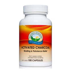 NATURE'S SUNSHINE ACTIVATED CHARCOAL 100 CAPSULES
