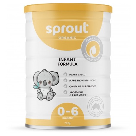SPROUT ORGANIC PLANT BASED INFANT FORMULA 0-12 MONTHS 700G