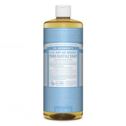 DR BRONNERS HEMP BABY UNSCENTED PURE-CASTILE SOAP 473ML