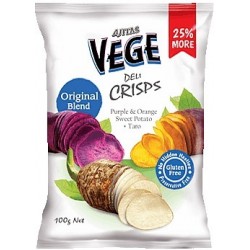 VEGE DELI CRISPS PURPLE AND ORANGE SWEET POTATO AND TARO 100G