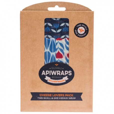 APIWRAPS BEESWAX KITCHEN WRAPS CHEESE LOVERS PACK 3PK