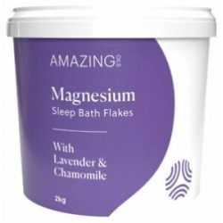 AMAZING OILS MAGENSIUM SLEEP BATH FLAKES WITH LAVENDER AND CHAMOMILE