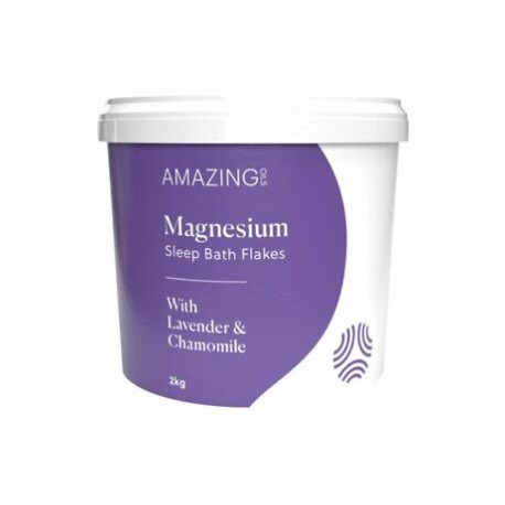 AMAZING OILS MAGENSIUM SLEEP BATH FLAKES WITH LAVENDER AND CHAMOMILE