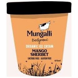 MUNGALLI ORGANIC ICE CREAM MANGO SHERBET 475ML