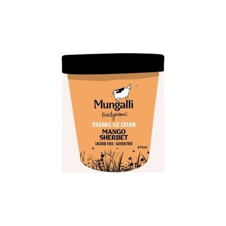 MUNGALLI ORGANIC ICE CREAM MANGO SHERBET 475ML