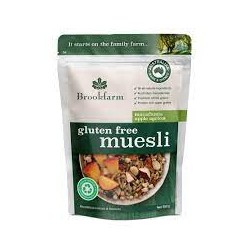 BROOKFARM GLUTEN FREE MUESLI APPLE APRICOT MACADAMIA 350G