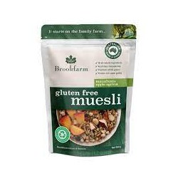 BROOKFARM GLUTEN FREE MUESLI APPLE APRICOT MACADAMIA 350G