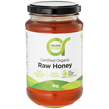 ORGANIC ROAD CERTIFIED ORGANIC AUSTRALIAN RAW HONEY 1KG