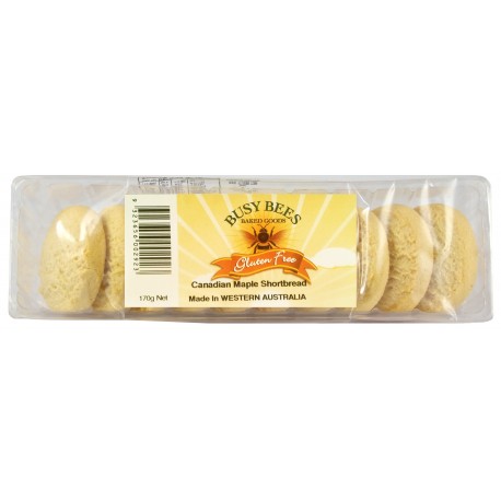 BUSY BEES BAKED GOODS CANADIAN MAPLE SHORTBREAD 170G