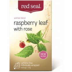 RED SEAL RASPBERRY LEAF WITH ROSE TEABAGS 20PK 35G