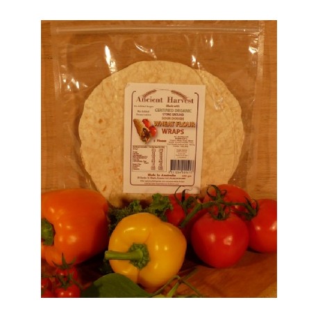 ANCIENT HARVEST CERTIFIED ORGANIC WHEAT WRAPS 5 PACK 220G