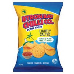 BYRON BAY CHILLI CO CORN CHIPS LIGHTLY SALTED GLUTEN FREE 250G