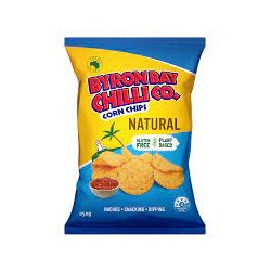 BYRON BAY CHILLI CO CORN CHIPS NATURAL GLUTEN FREE 250G