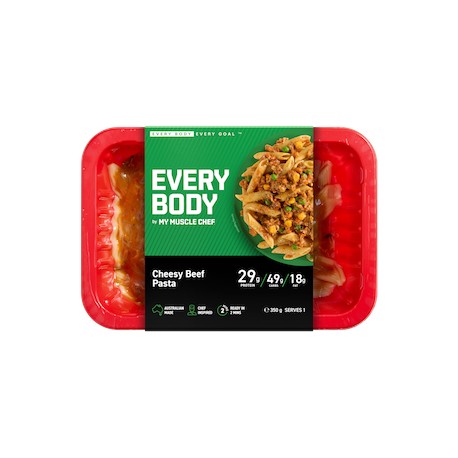 MY MUSCLE CHEF CHEESY BEEF PASTA 350G