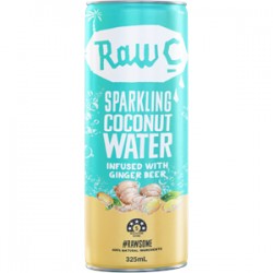 RAW C SPARKLING GINGER INFUSED COCONUT WATER 325ML