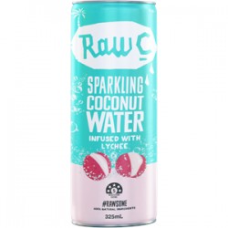 RAW C SPARLING LYCHEE INFUSED COCONUT WATER 325ML