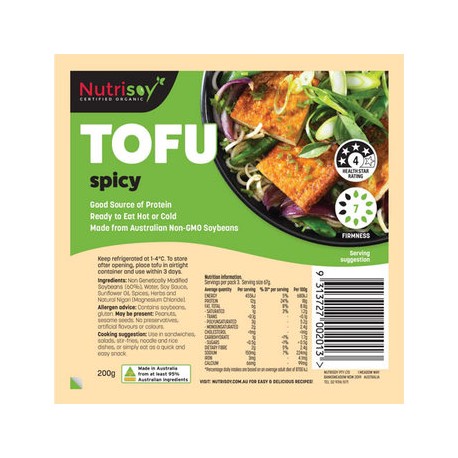 NUTRISOY SPICY CUTLET TOFU 200G