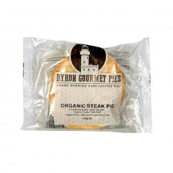 BYRON GOURMET PIES ORGANIC STEAK PIES 220G