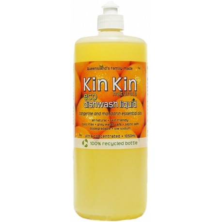 KIN KIN NATURALS ECO DISHWASHING LIQUID TANGERINE 1050ML