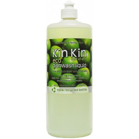 KIN KIN NATURALS ECO DISHWASHING LIQUID LIME AND EUCALYPT 1050ML