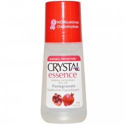 CRYSTAL ESSENCE POMEGRANATE MINERAL DEODORANT ROLL ON 66ML