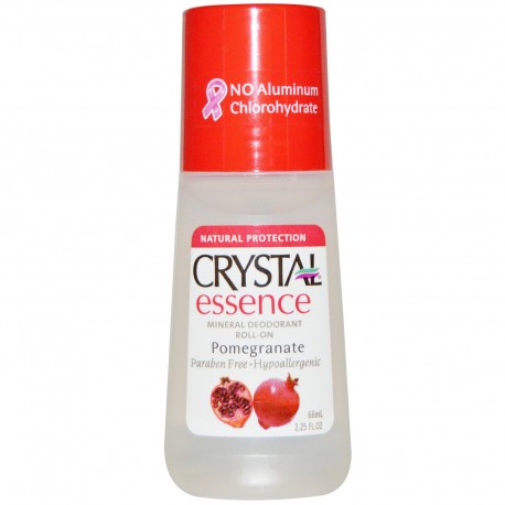 CRYSTAL ESSENCE POMEGRANATE MINERAL DEODORANT ROLL ON 66ML