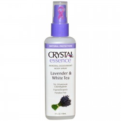 CRYSTAL ESSENCE LAVENDER & WHITE TEA MONERAL DEODORANT SPRAY 118ML