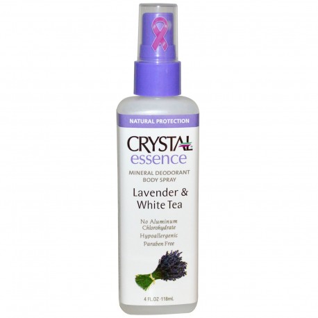 CRYSTAL ESSENCE LAVENDER & WHITE TEA MONERAL DEODORANT SPRAY 118ML