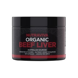 NUTRAVIVA ORGANIC BEEF LIVER AUSTRALIAN 120 CAPSULES