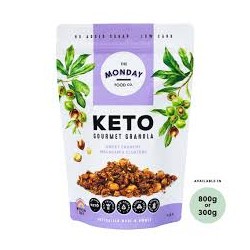 THE MONDAY FOOD CO KETO GOURMET GRANOLA SWEET CRUNCHY MACADAMIA CLUSTERS 800G