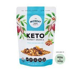 THE MONDAY FOOD CO KETO GRANOLA PEANUT BUTTER CHOC CHIP 800G