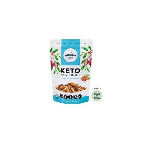 THE MONDAY FOOD CO KETO GRANOLA PEANUT BUTTER CHOC CHIP 800G