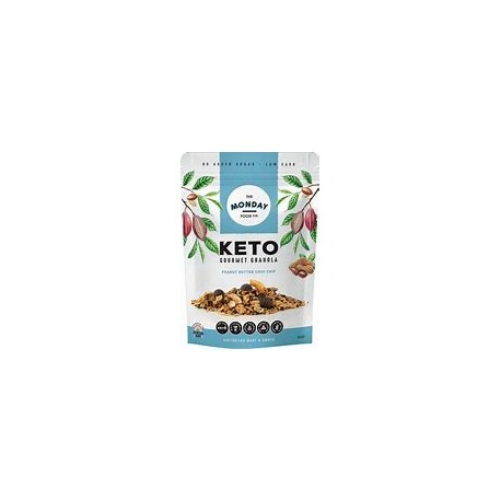 THE MONDAY FOOD CO. KETO GOURMET PEANUT BUTTER AND CHOC CHIP GRANOLA