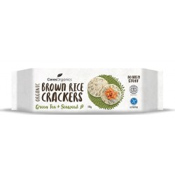 CERES ORGANICS BROWN RICE CRACKERS GREEN TEA & SEAWEED 110G