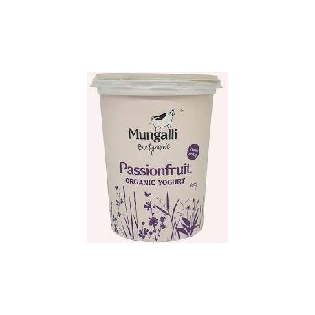 MUNGALLI DAIRY BIODYNAMIC PASSIONFRUIT YOGHURT 500G