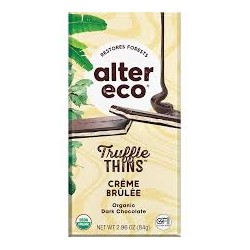 ALTER ECO TRUFFLE THINS CREME BRULEE ORGANIC DARK CHOCOLATE 84G