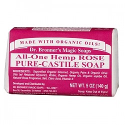 DR. BRONNER'S ROSE PURE-CASTILE BAR SOAP 140G