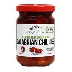 CHEFS CHOICE ORGANIC CALABRIAN CHILLIES 135G