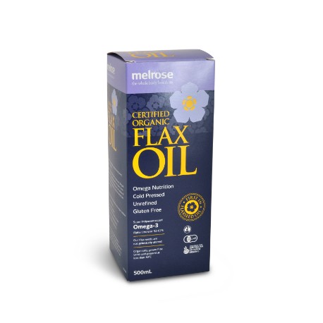 MELROSE CERTIFIED ORGANIC FLAX OIL 500ML