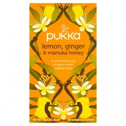 PUKKA LEMON GINGER AND MANUKA HONEY TEA 20 BAGS 40G