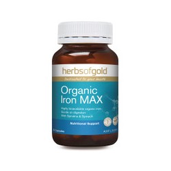 HERBS OF GOLD ORGANIC IRON MAX 30 CAPSULES