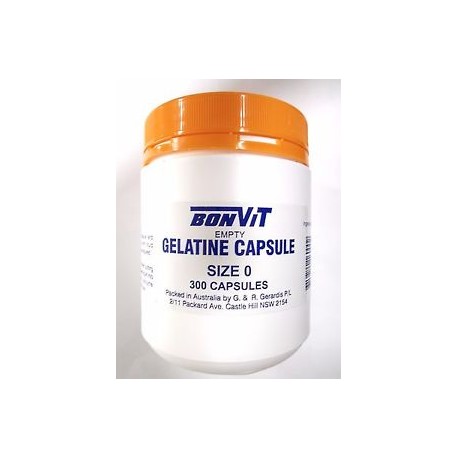 BONVIT GELATINE SIZE 0 300 CAPSULES