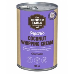 THE TENDER TABLE ORGANIC COCONUT WHIPPING CREAM CHOCOLATE 400ML