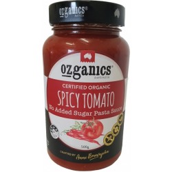 OZGANICS SPICY TOMATO PASTA SAUCE 500G