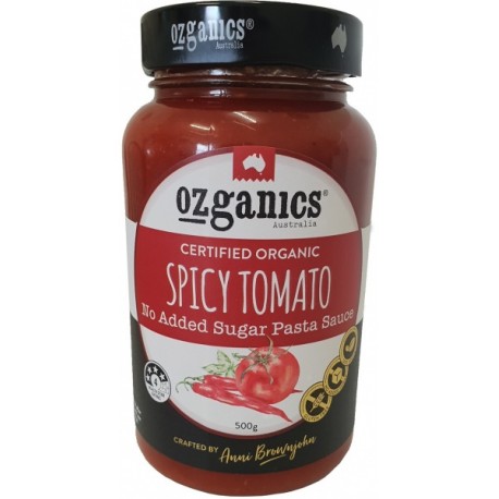 OZGANICS SPICY TOMATO PASTA SAUCE 500G