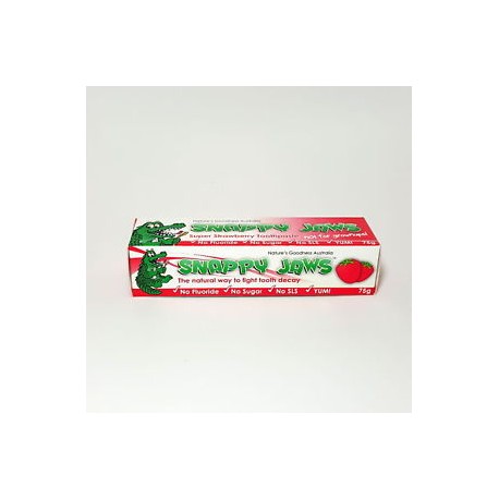NATURES GOODNESS SNAPPY JAWS TOOTHPASTE STRAWBERRY 75G